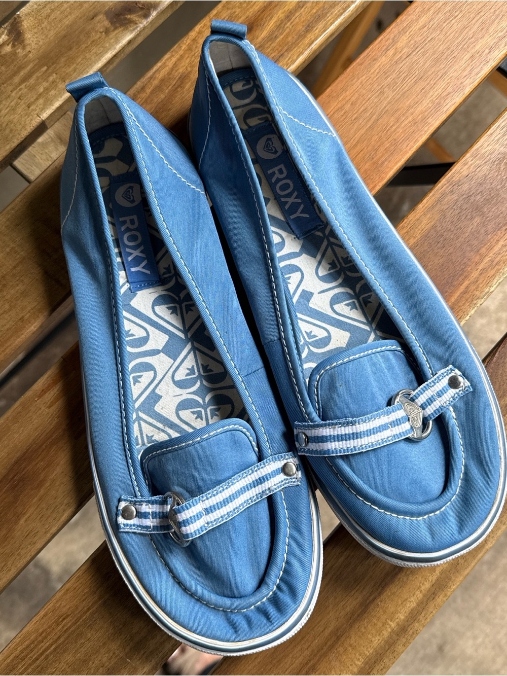 Roxy Women's Blue Slip-On Loafers
